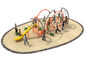 710*350*250cm Rope Climbing Playground Equipment Middle Size With Slide TQ-TN504